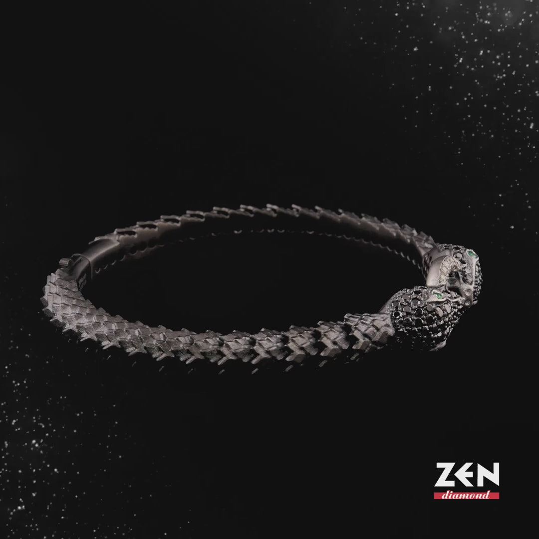 2.52 ct. Men Silver Diamond Bracelet