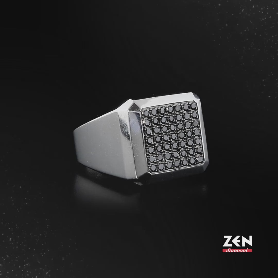 0.60 ct. Herren Silberring