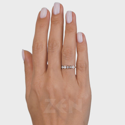 0.20 ct. Fünfstein Diamantring