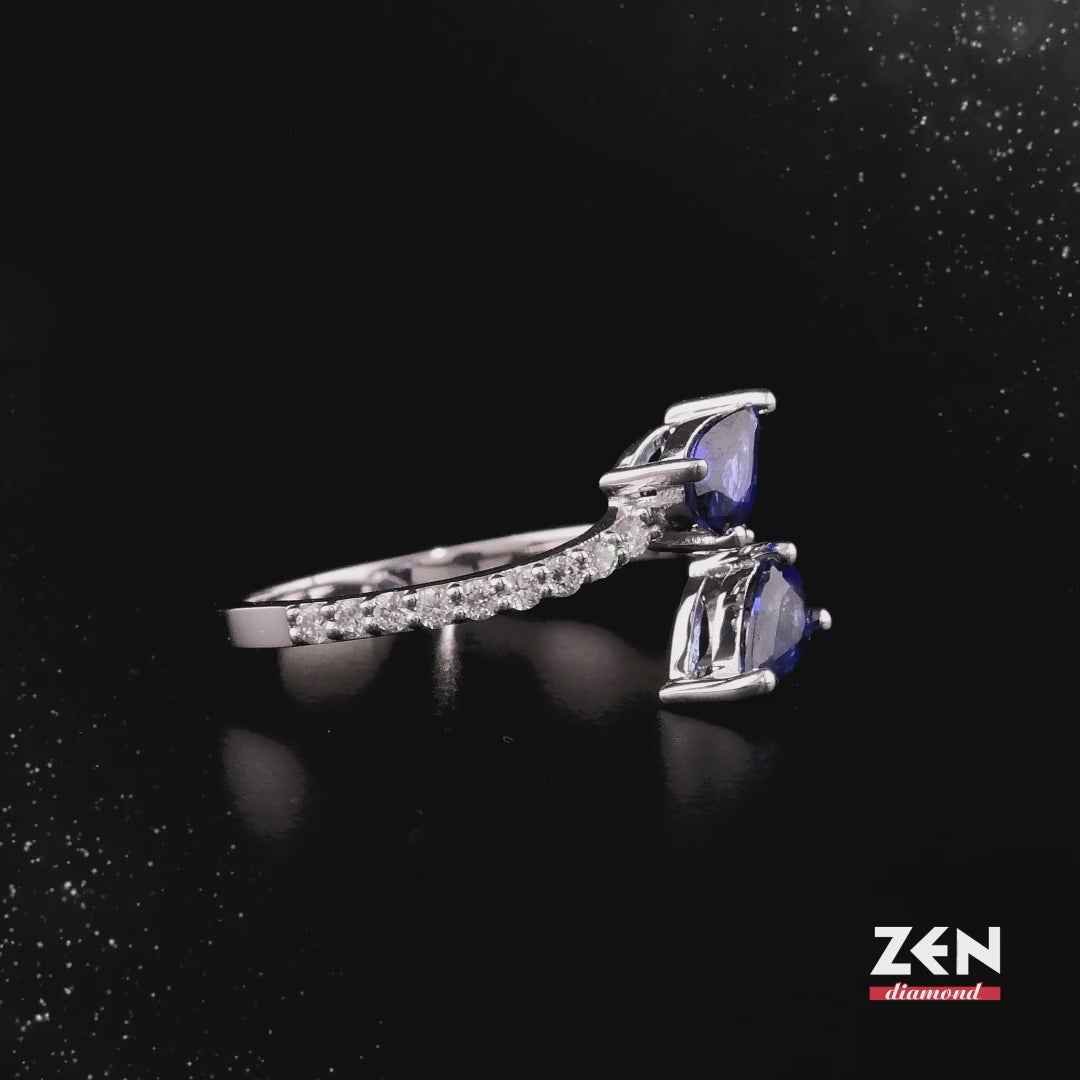 0.89 ct. Saphir Ring