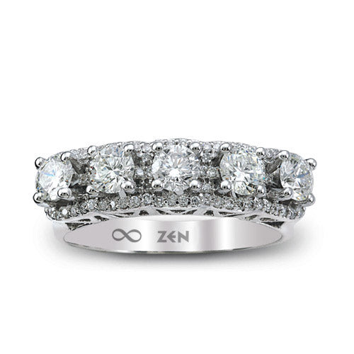 1.70 ct. Fünfstein Diamantring
