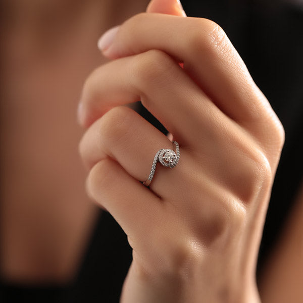 0.22 ct. Halo Diamond Engagement Ring