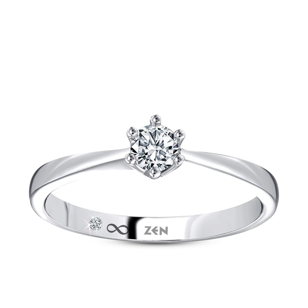 0.41 ct. Solitär Diamant Verlobungsring