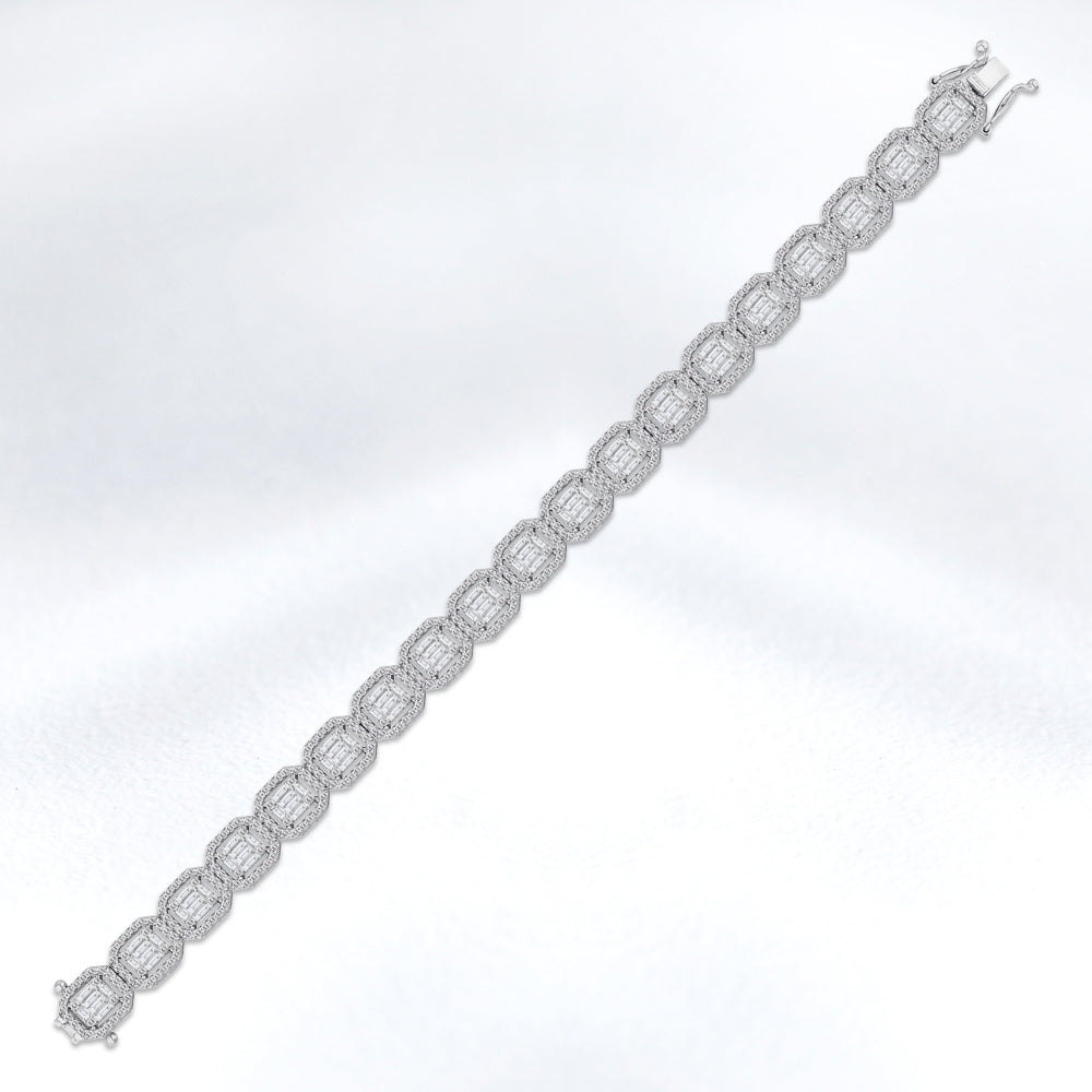 4.85 ct. Baguette Diamantarmband