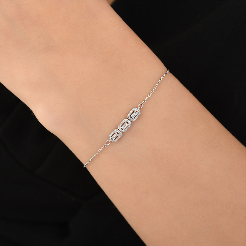 0.23 ct. Baguette Diamantarmband