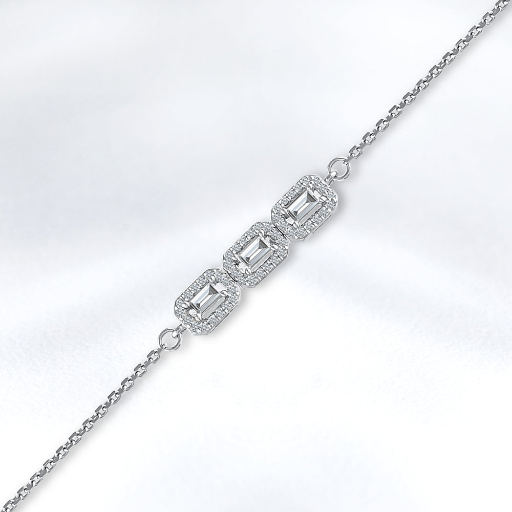 0.23 ct. Baguette Diamantarmband