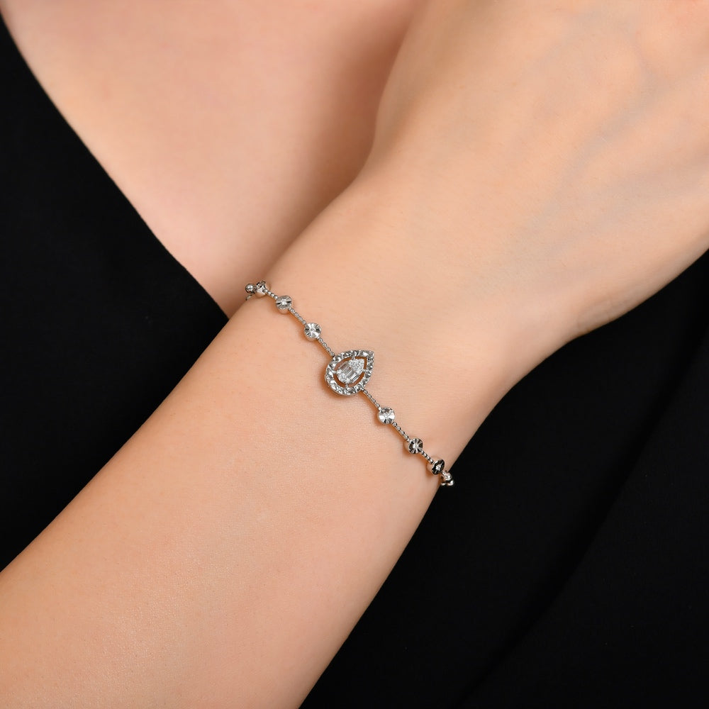 0.16 ct. Baguette Diamantarmband