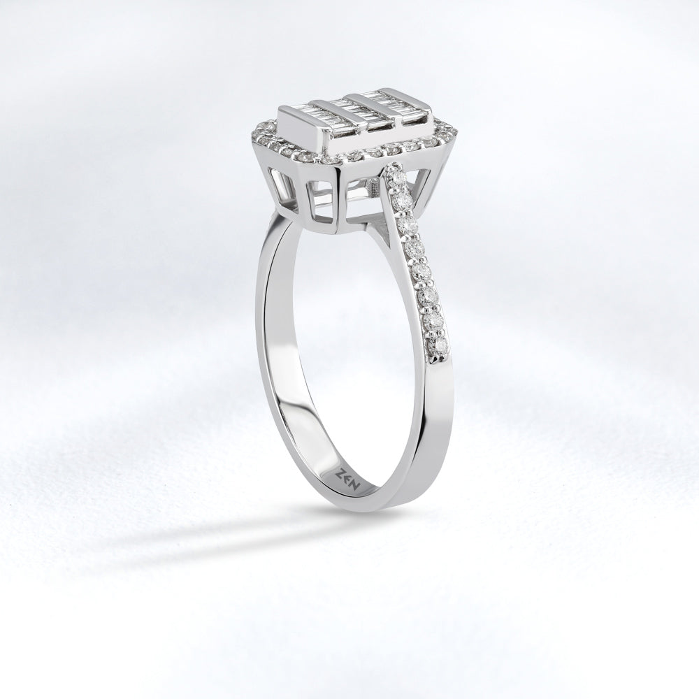 0.42 ct. Baguette Diamond Ring