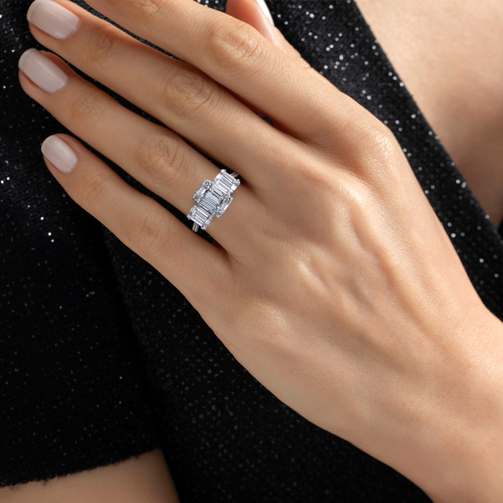 1.15 ct. Baguette Diamantring