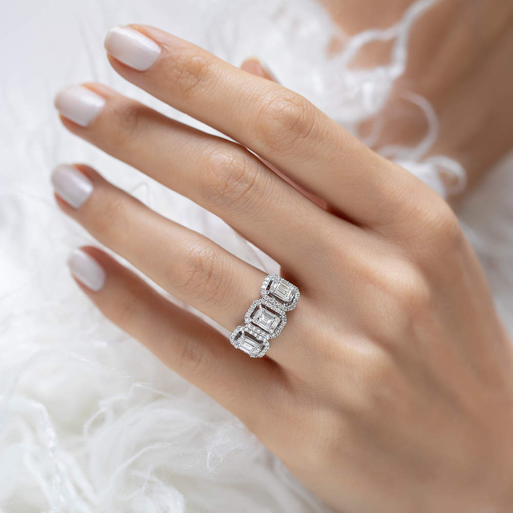 1.01 ct. Baguette Diamantring