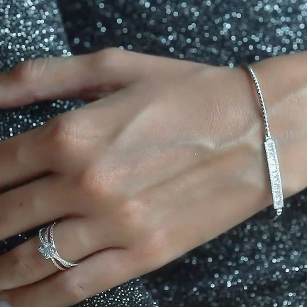 0.56 ct. Baguette Diamantring