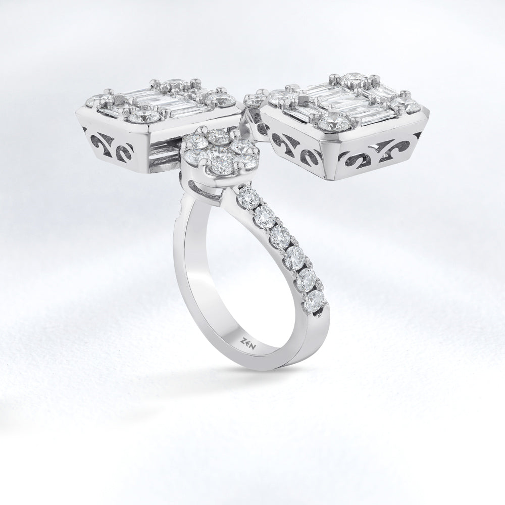2.06 ct. Baguette Diamantring