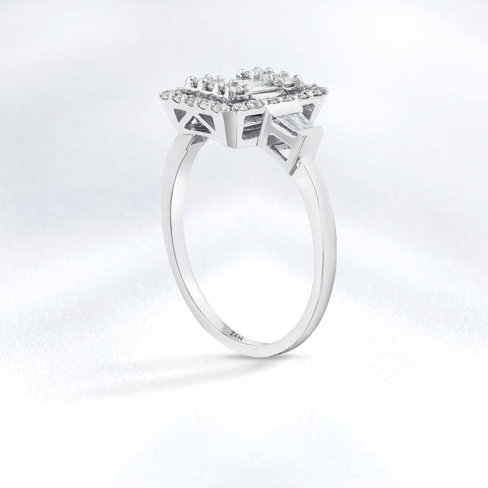 0.42 ct. Baguette Diamantring