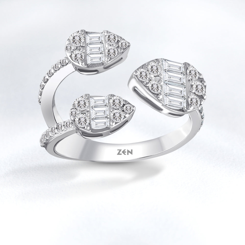 0.98 ct. Baguette Diamantring