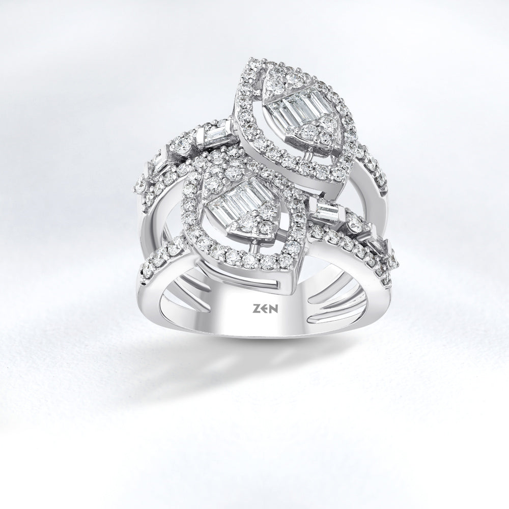 1.41 ct. Baguette Diamantring