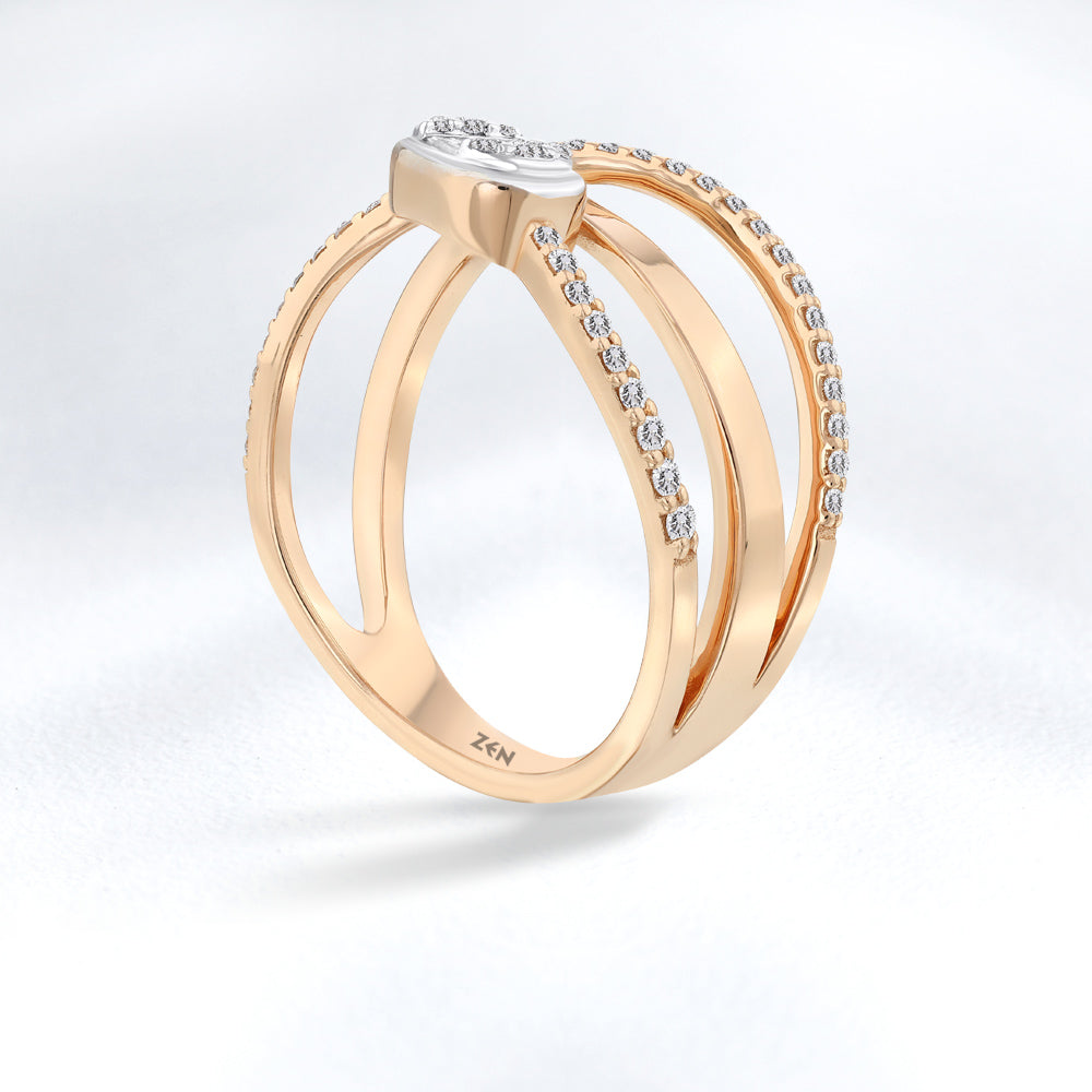 0.22 ct. Baguette Diamantring