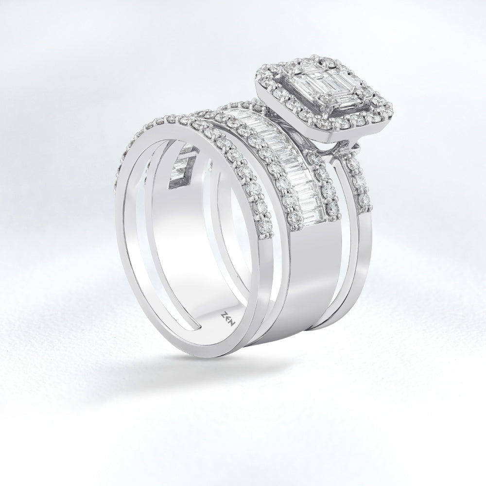 1.58 ct. Baguette Diamantring