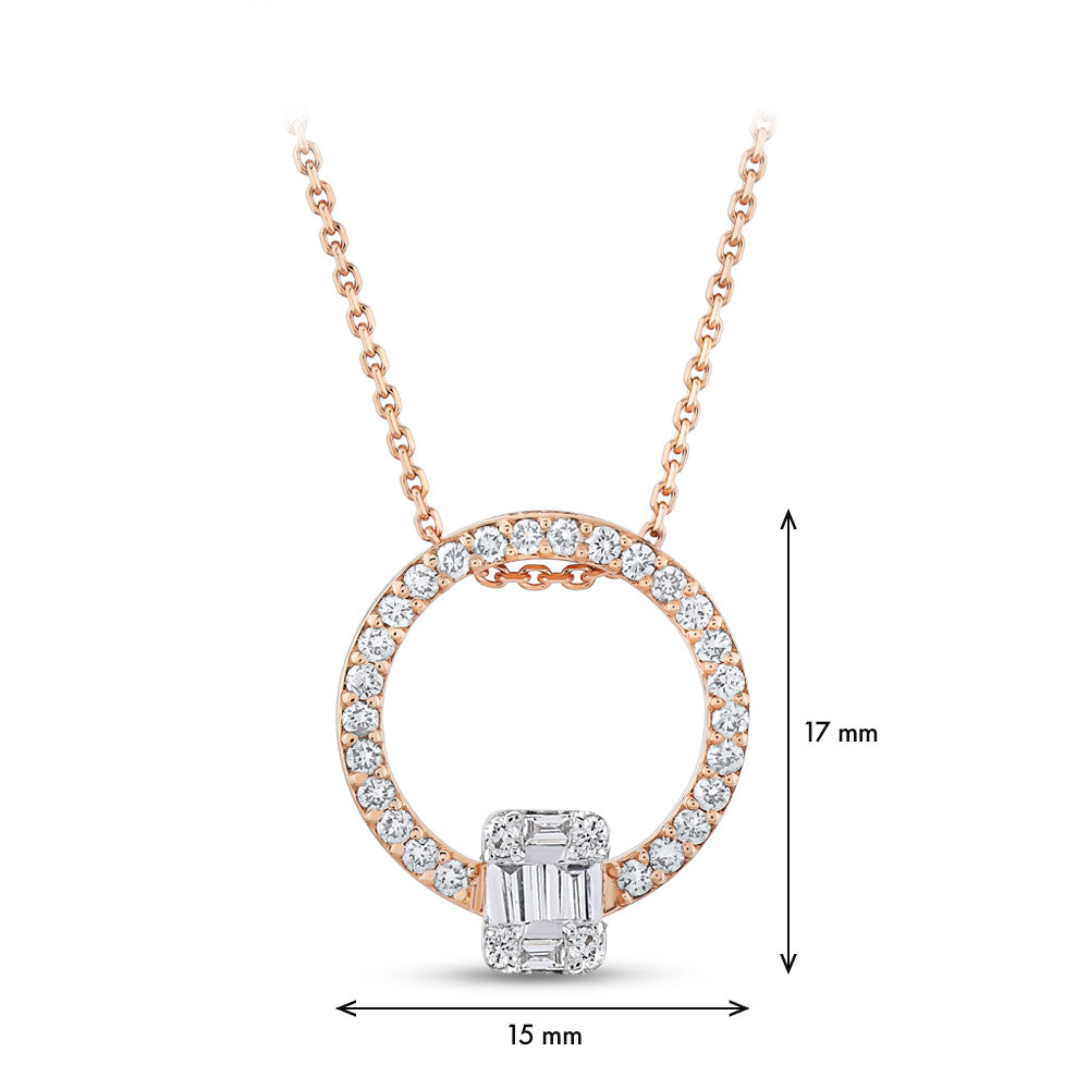 0.50 ct. Baguette Diamond Necklace