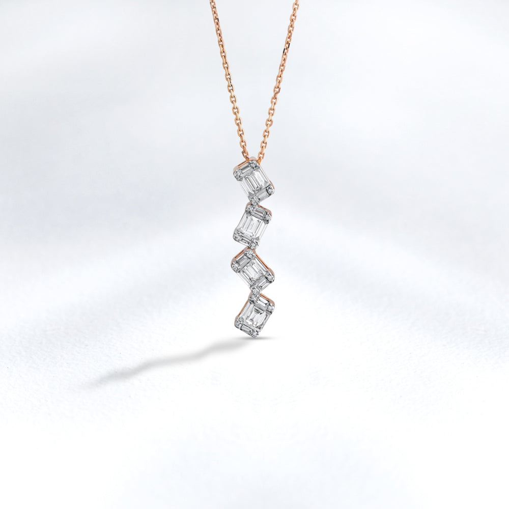 0.59 ct. Baguette Diamond Necklace