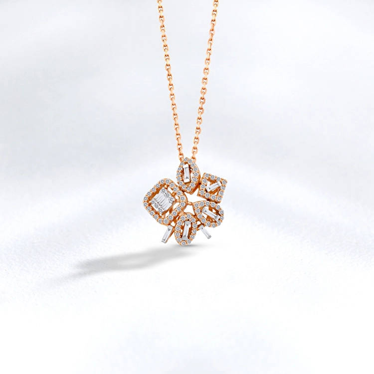 0.54 ct. Baguette Diamond Necklace