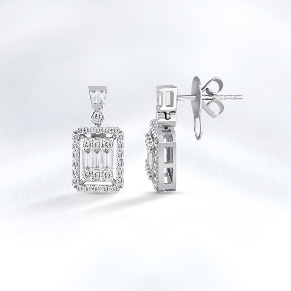 0.60 ct. Baguette Diamond Earrings