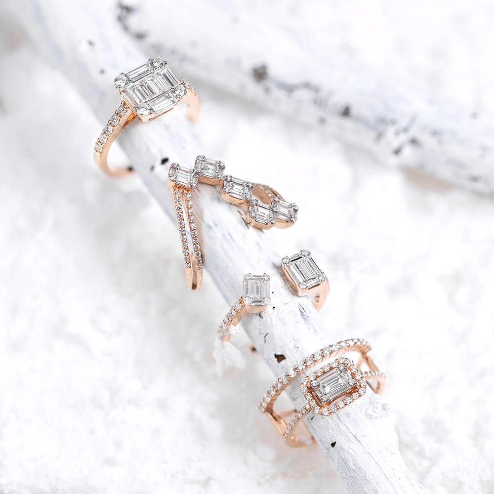 0.40 ct. Baguette Diamantring