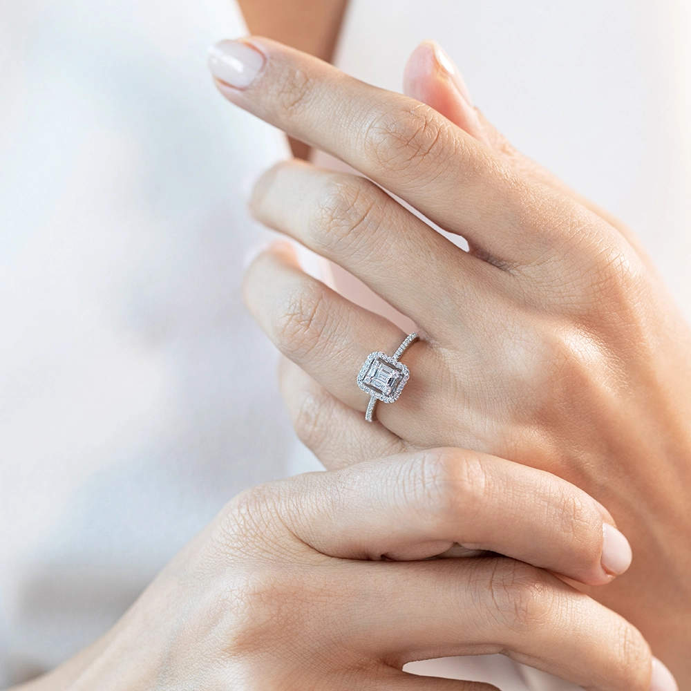 0.31 ct. Baguette Diamantring
