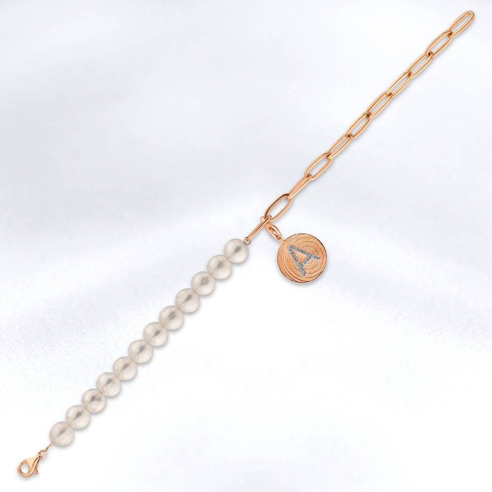 Buchstabe A Perlenarmband