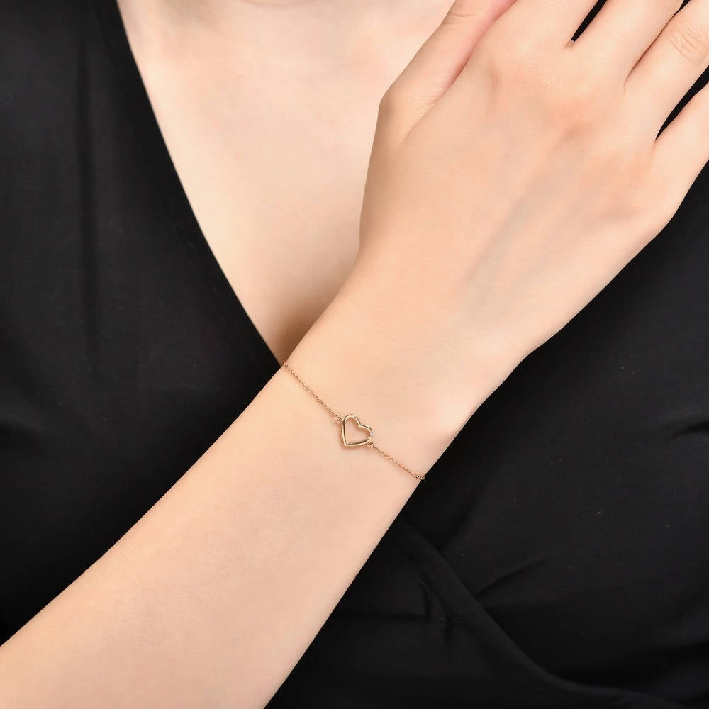 0.01 ct. Herz Diamantarmband