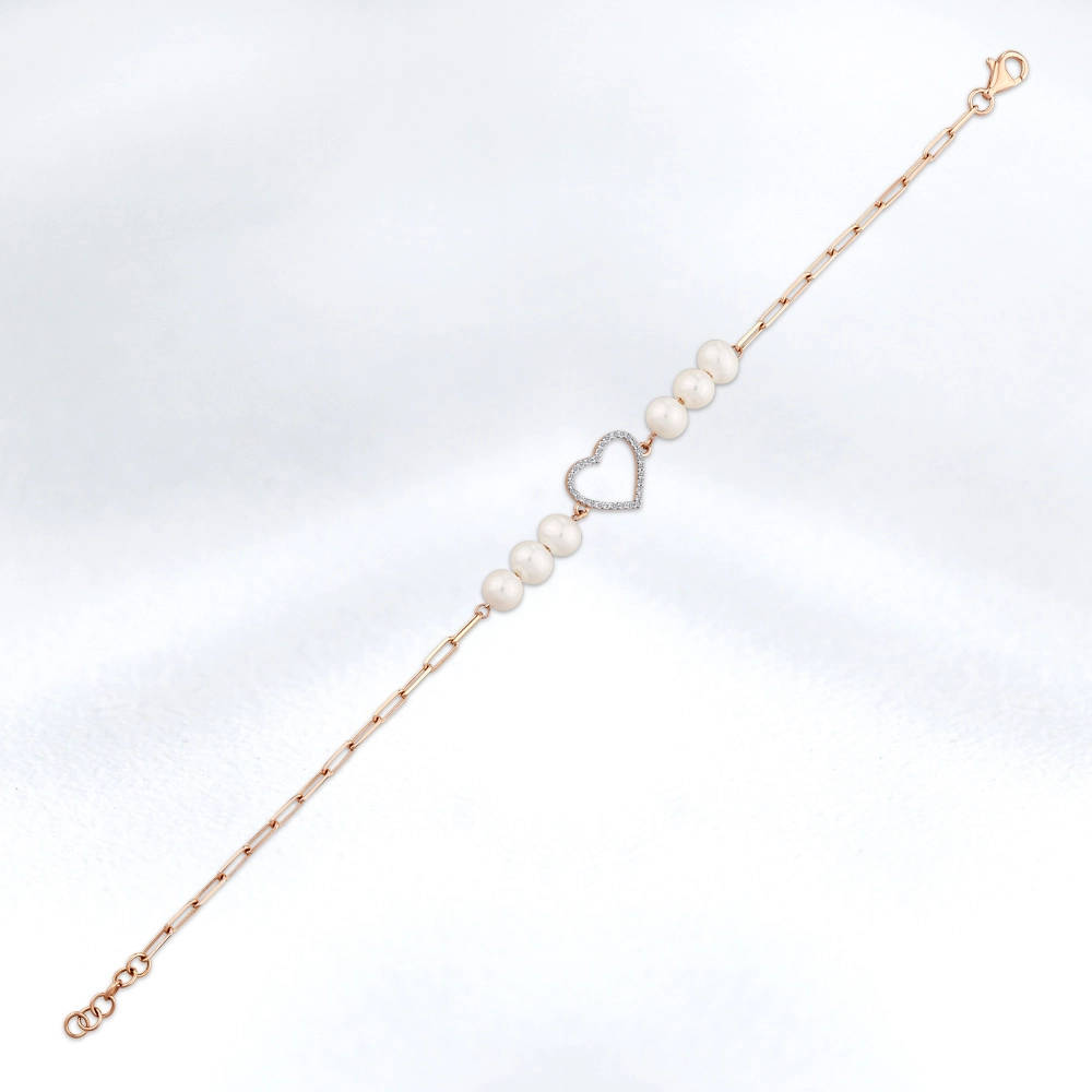 Herz Perlen Armband