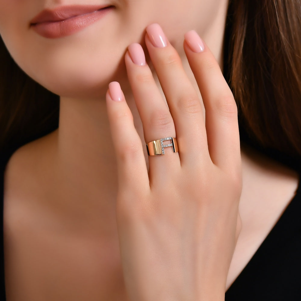 0.12 ct. Buchstabe F Diamantring