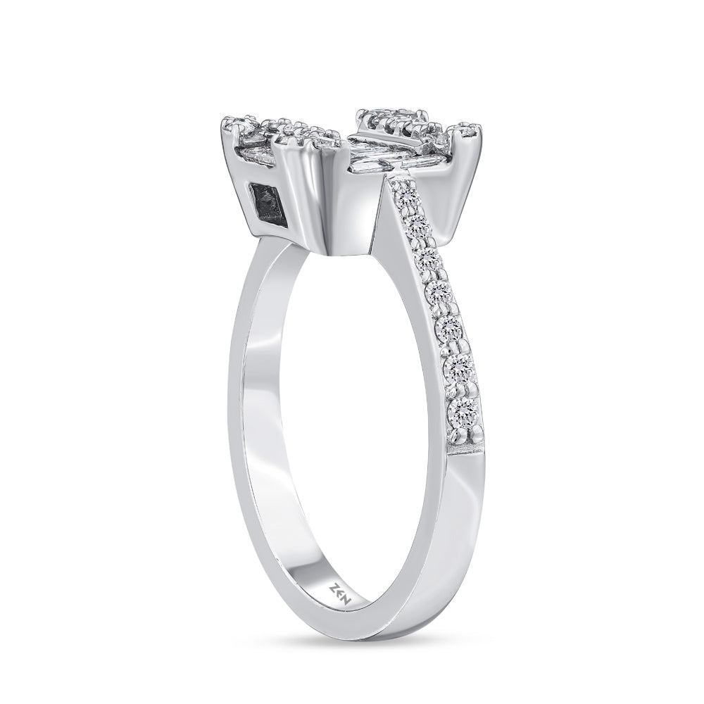 0.61 ct. Baguette Diamantring