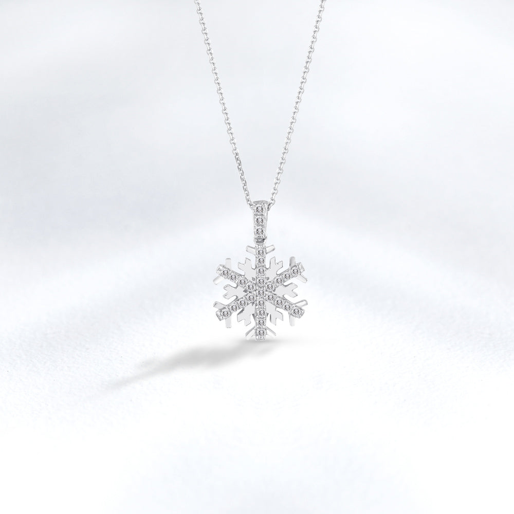 0.13 ct. Schneeflocke Halskette