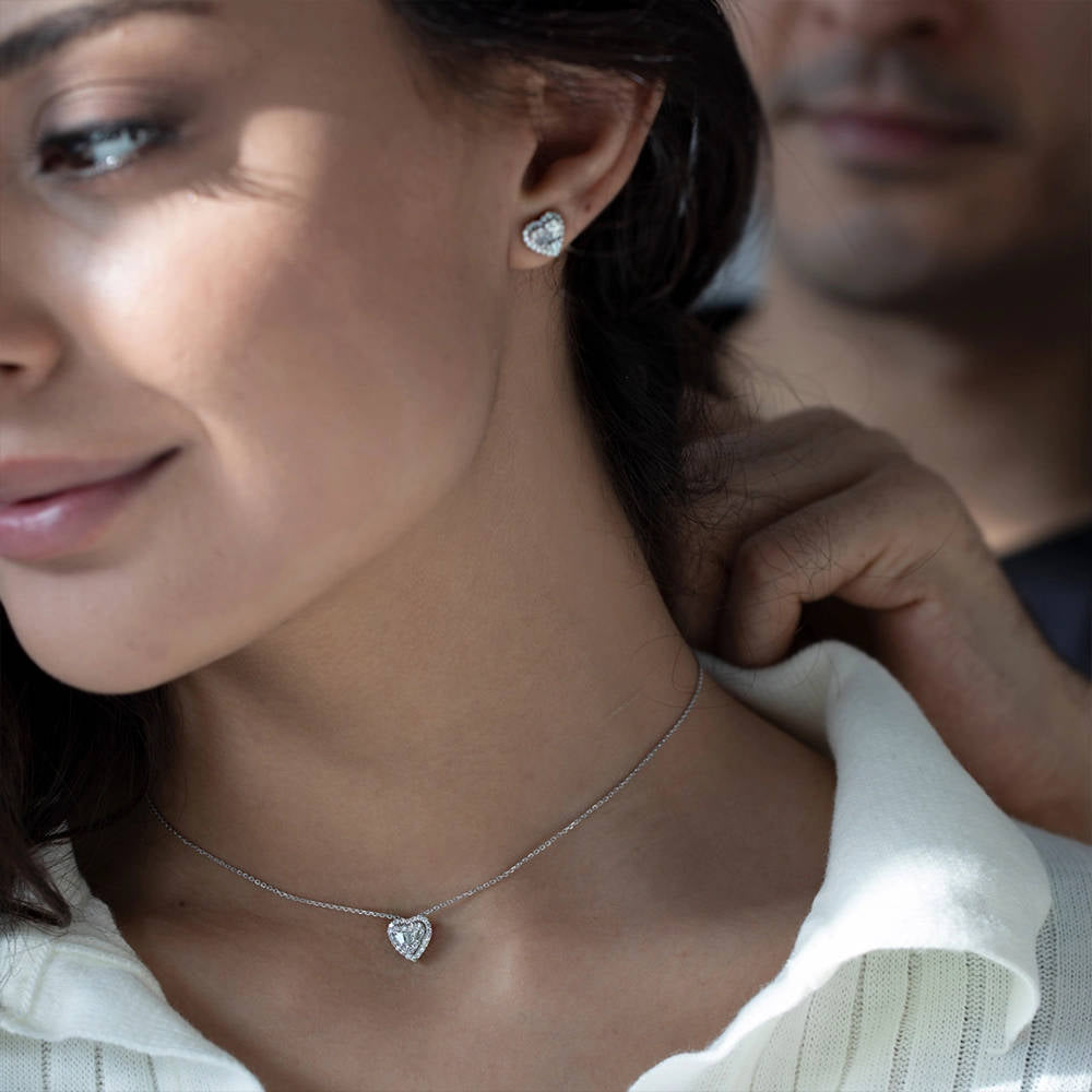 0.27 ct. Heart Diamond Necklace