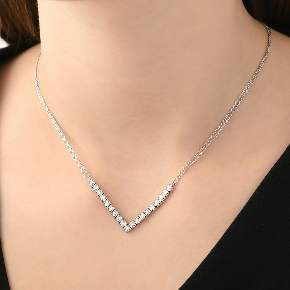 0.55 ct. Tennis Diamant Halskette