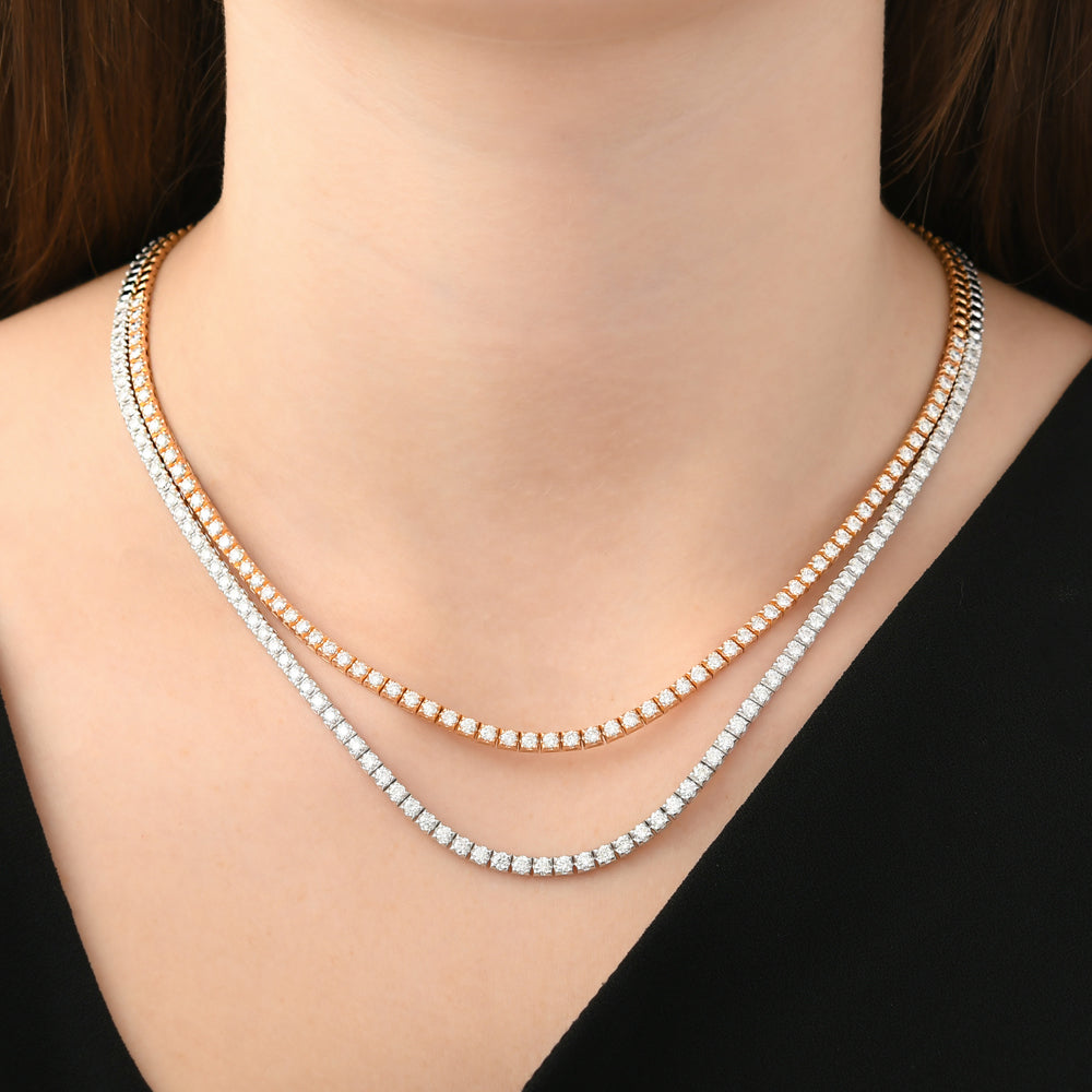 6.68 ct. Tennis Diamant Halskette