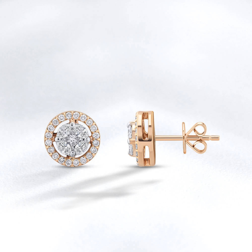 0.75 ct. Design Diamond Stud Earrings