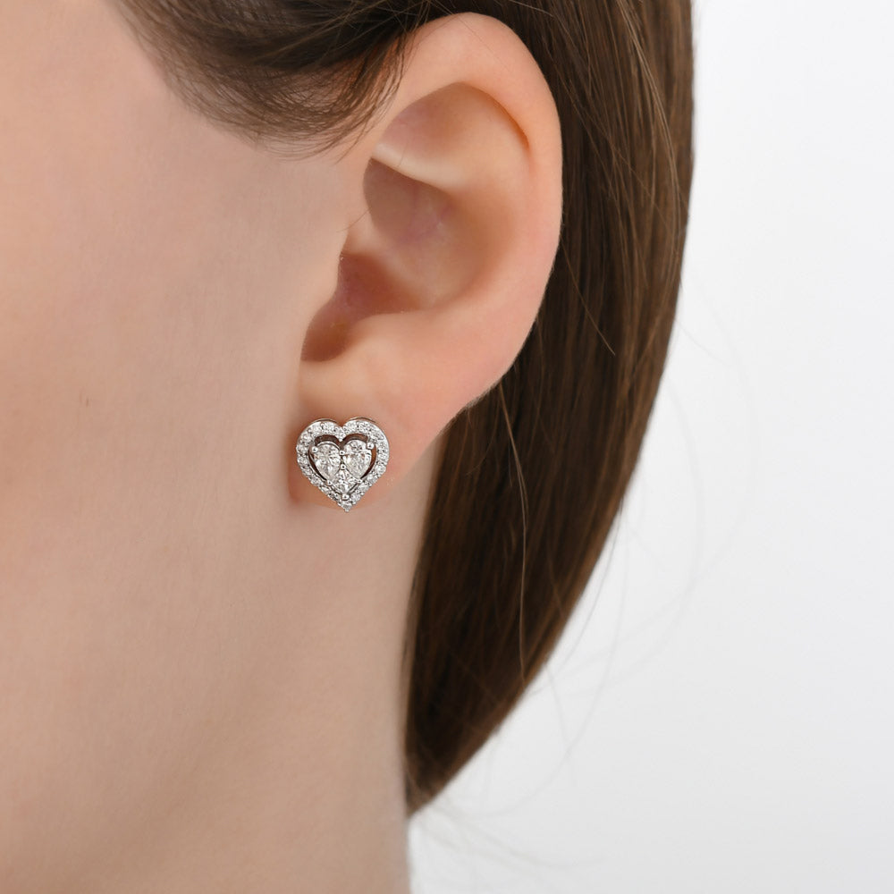 0.98 ct. Herz Diamant Ohrringe