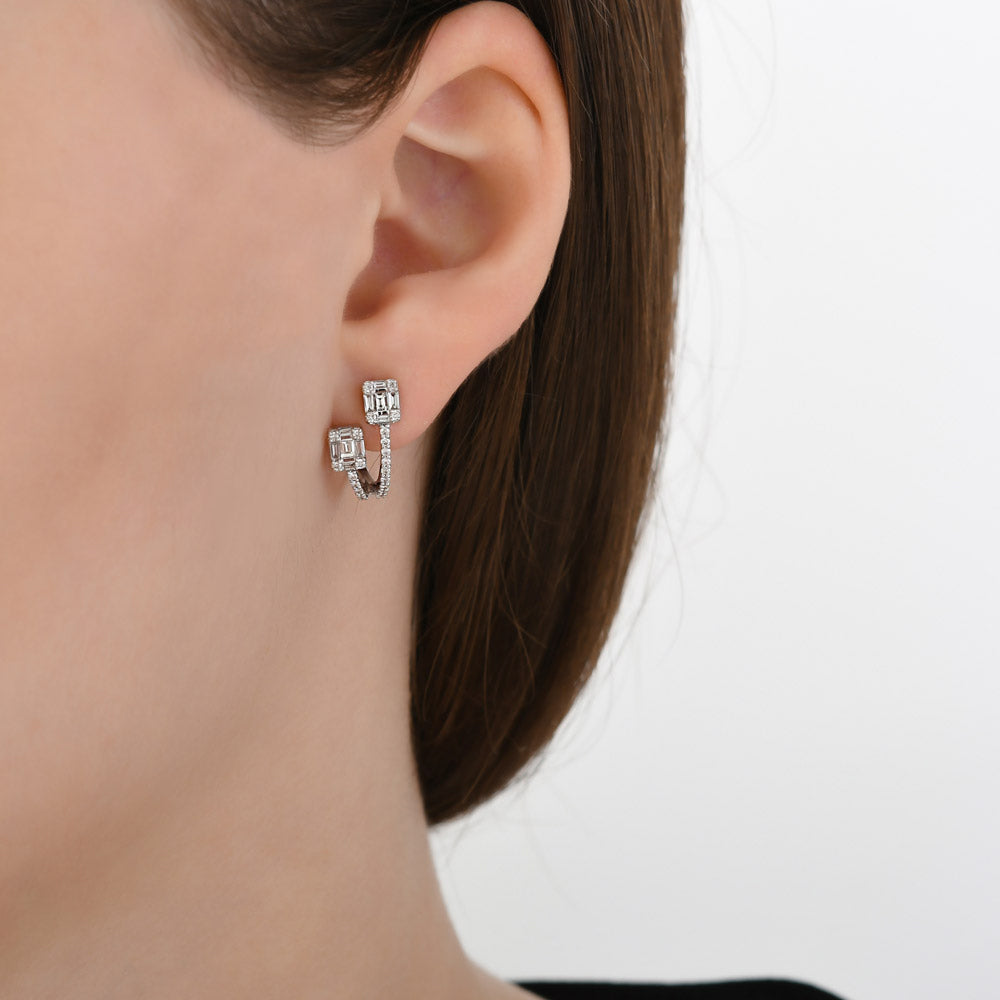 0.64 ct. Baguette Diamond Earrings