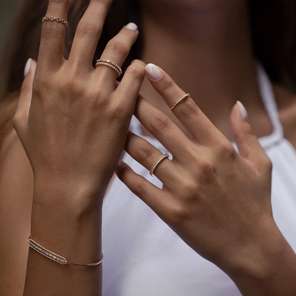 0.53 ct. Baguette Diamantarmband