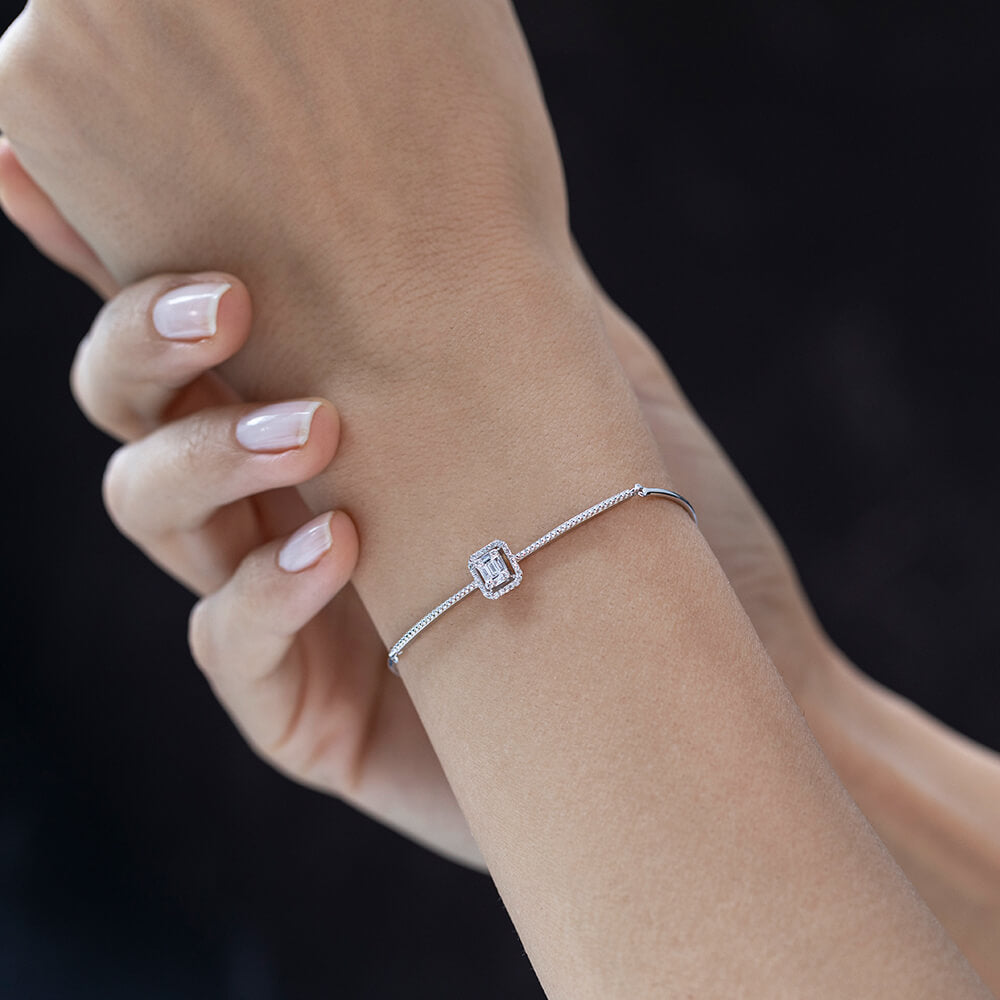 0.20 ct. Baguette Diamantarmband