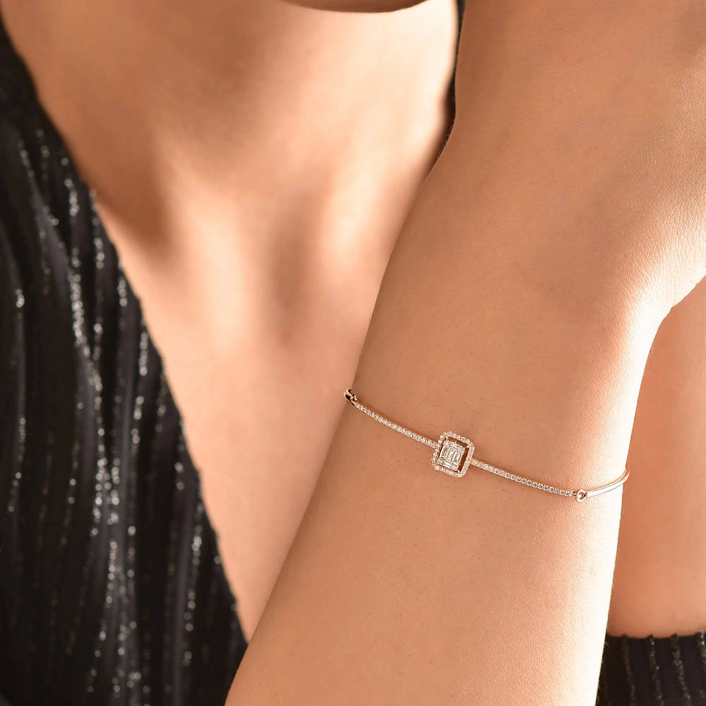 0.40 ct. Baguette Diamantarmband