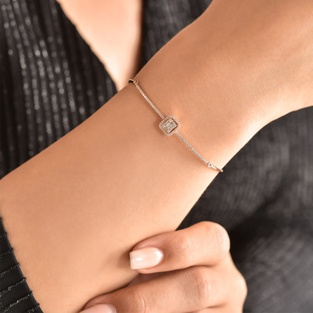 0.36 ct. Baguette Diamantarmband