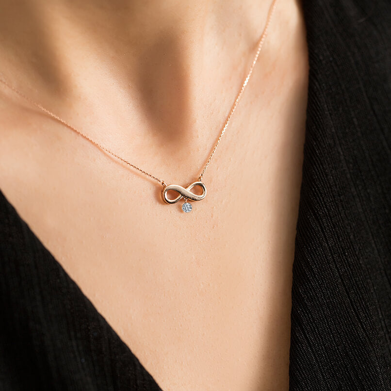 0.06 ct. Unendliche Liebe Diamant Halskette