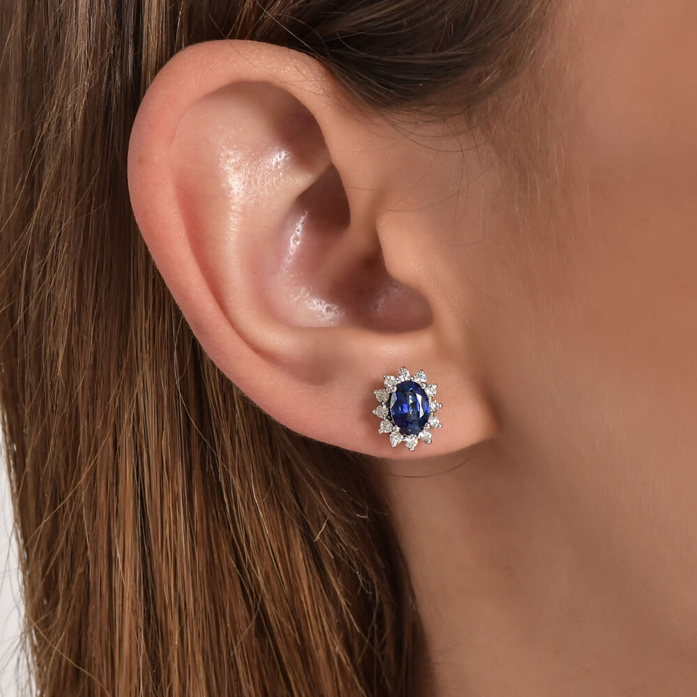 2.28 ct. Saphir Ohrstecker