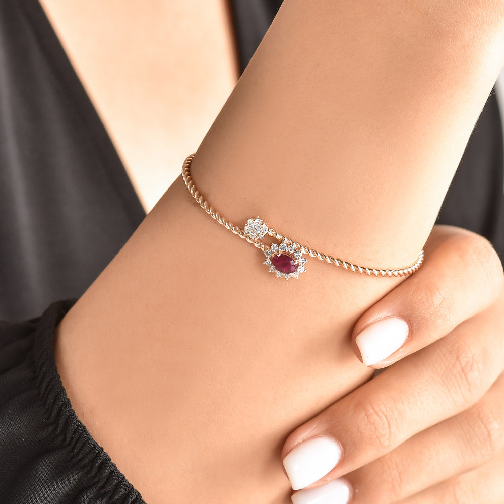0.97 ct. Ruby Bracelet