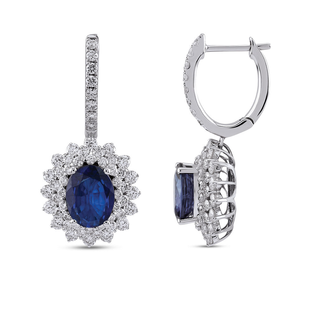 3.44 ct. Saphir Ohrringe