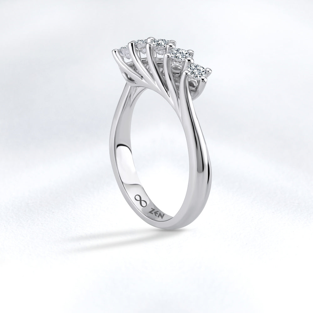 0.30 ct. Fünfstein Diamantring