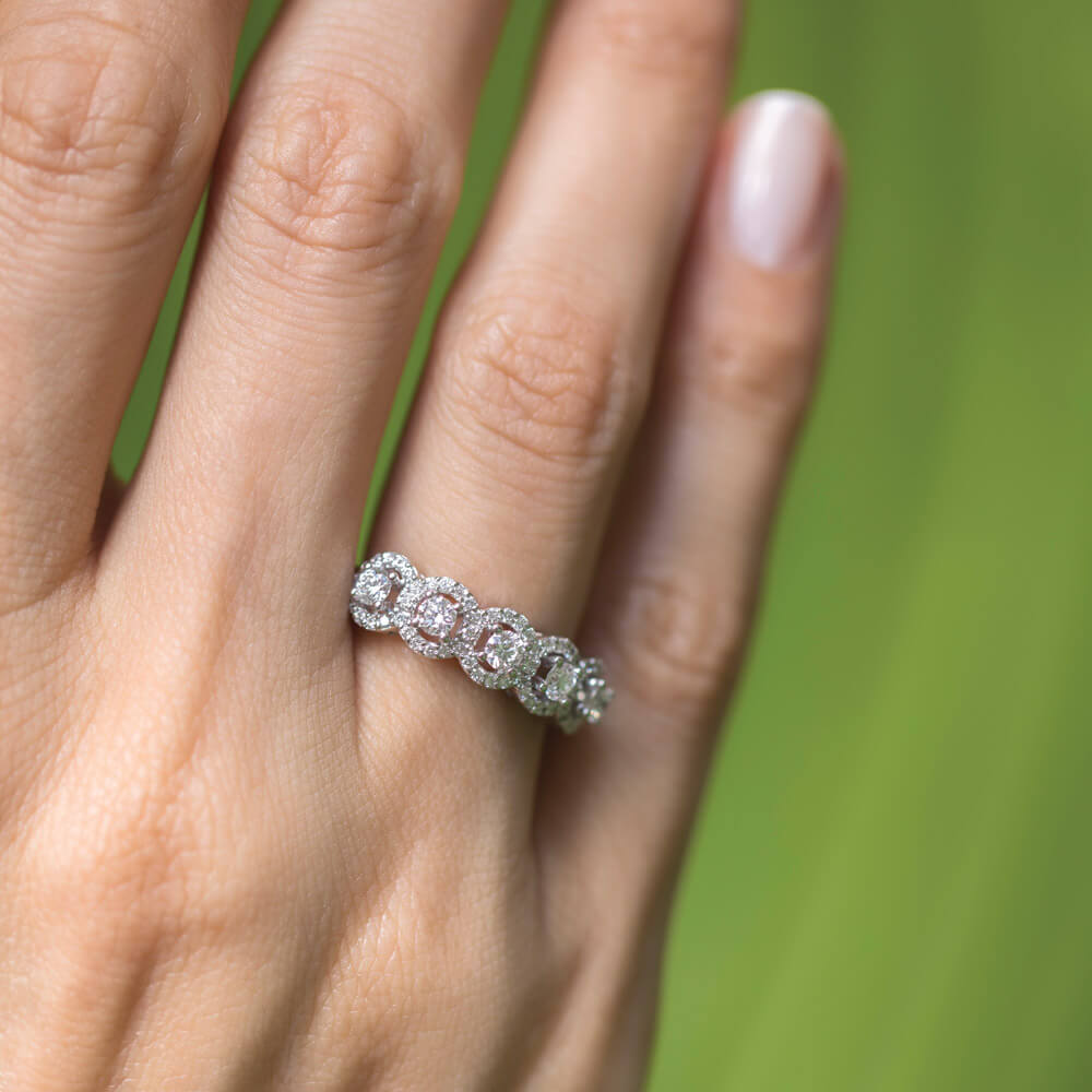 0.73 ct. Fünfstein Diamantring