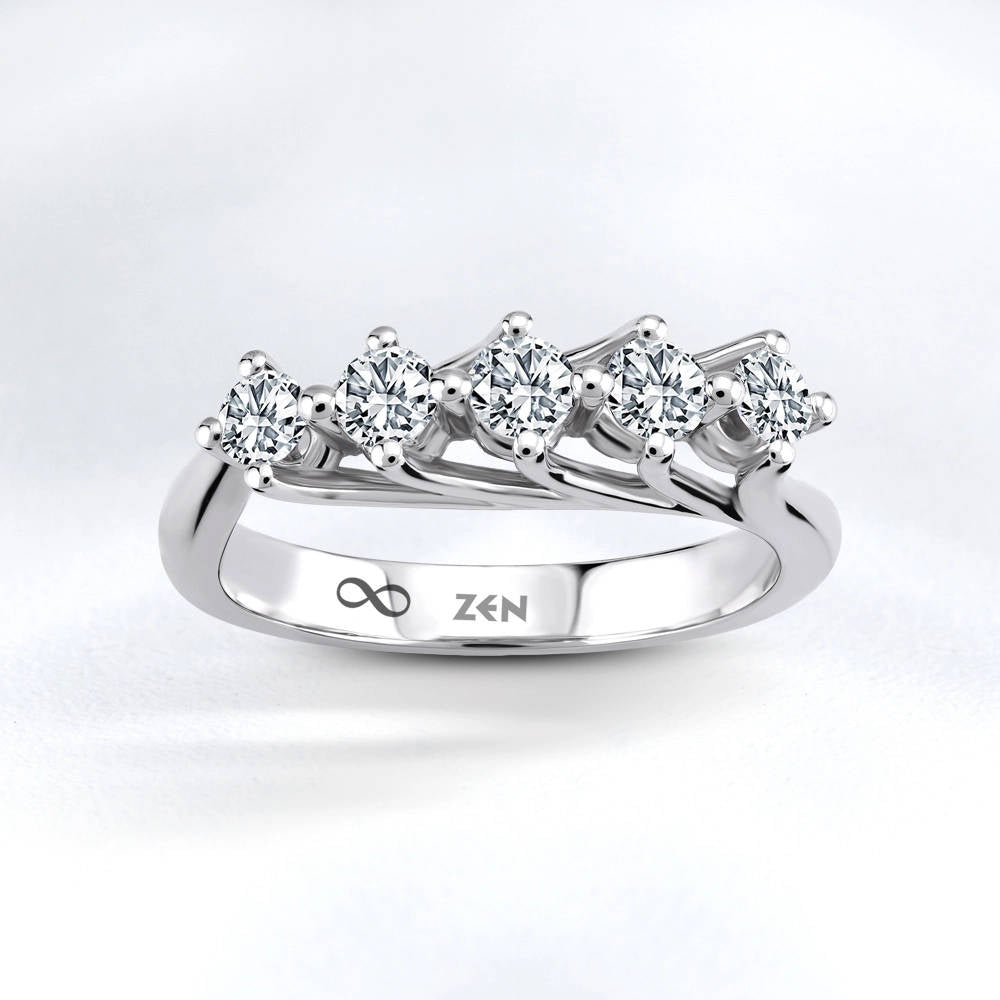 1.25 ct. Fünfstein Diamantring